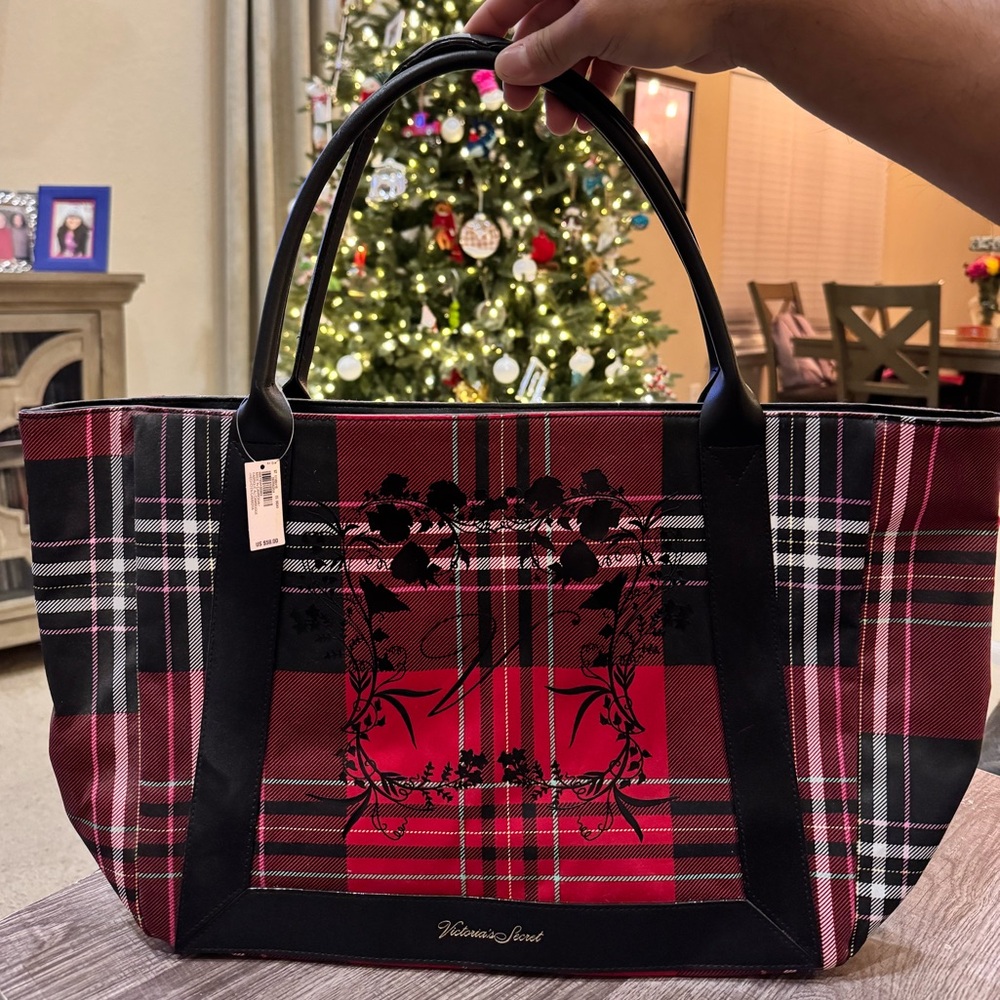 Victoria’s Secret Plaid Tote Bag